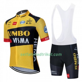 Fahrradbekleidung Radtrikot Kurzarm + Trägershorts 2020 Team Jumbo-Visma N001